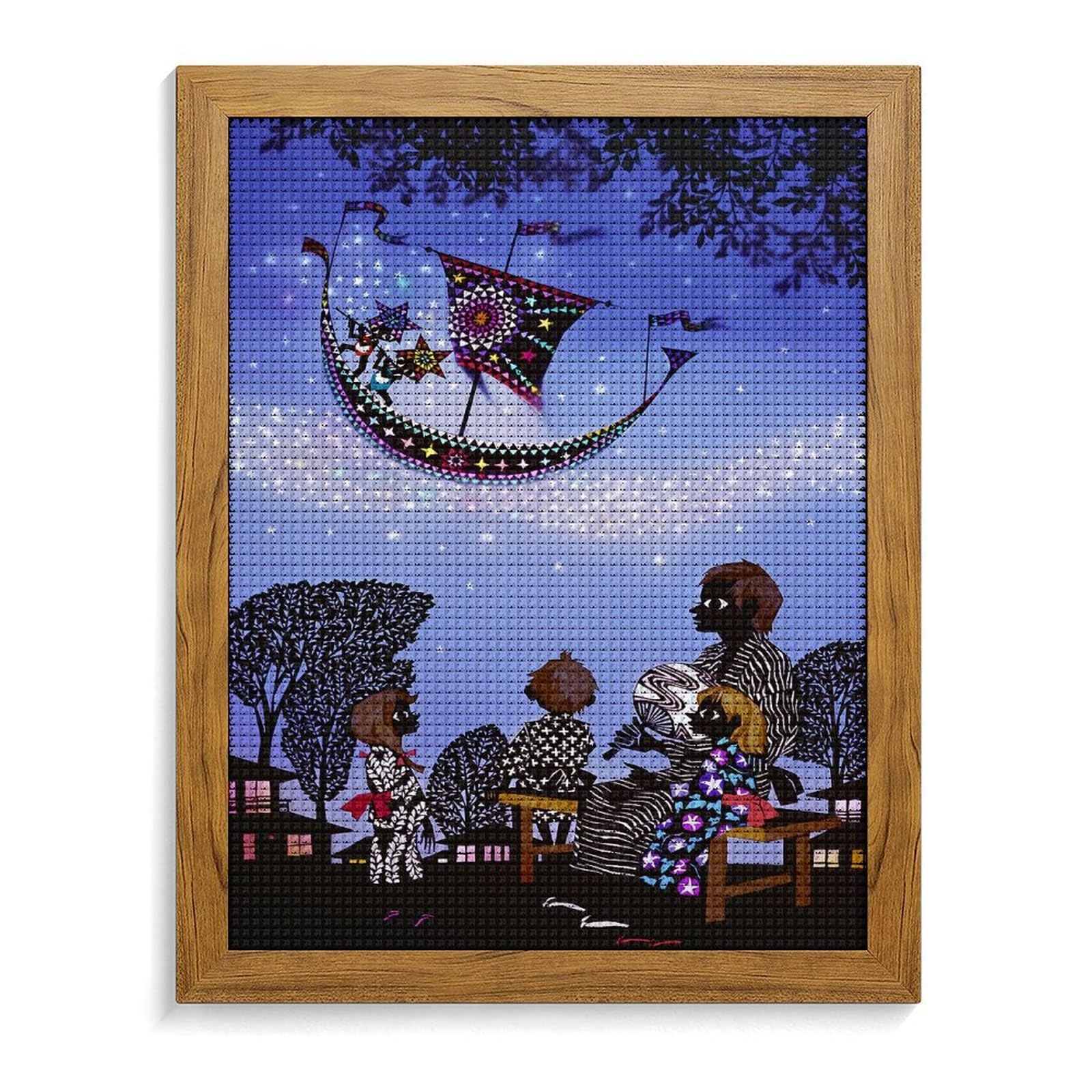 Amazon.co.jp: 藤城清治 七夕のふたごの星 ダイヤモンド画 5D